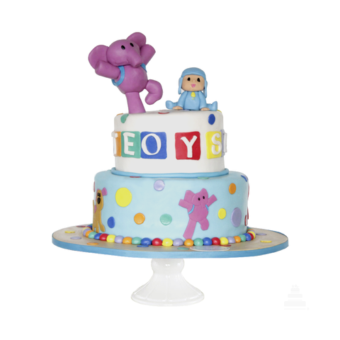 Pocoyo Cake, pastel decorado de fondant