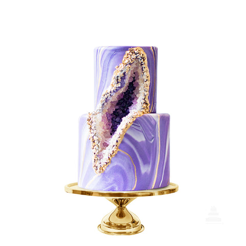 Very Peri Geode Cake, Pastel con geodas aesthesic