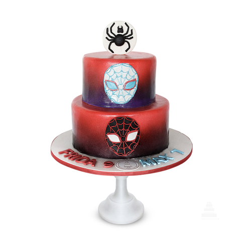 Spider-Man Cake, pastel decorado con fondant