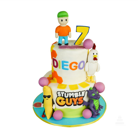 Pastel Stumble Guys - Stumble Guys Cake