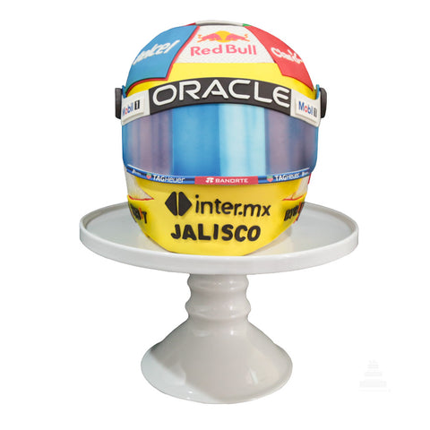 Pastel Casco de Checo F1 - Checo Pérez Helmet Cake