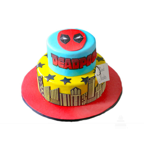 Deadpool City, pastel decorado de fondant