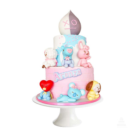 BT21 sugar cake - Pastel de K POP