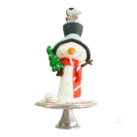 Pastel de Muñeco de Nieve, snowman christmas cake