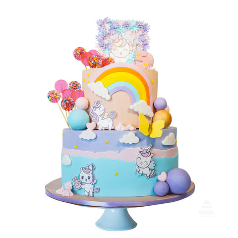 Cute & Sweet Unicorn, pastel de arcoíris y unicornios para fiesta