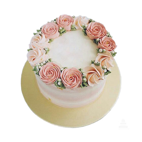 Rose Garden Cake, pastel con flores de merengue