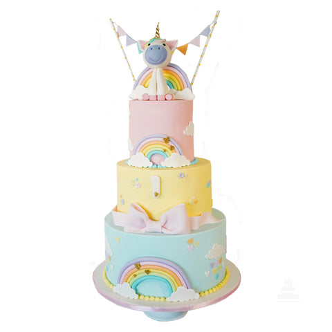 New Baby Rainbow Unicorn, pastel decorado de unicornio con arcoíris