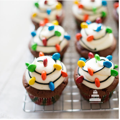 Stranger Things Cupcakes con foquitos de M&Ms