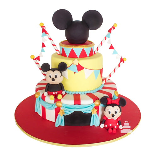 Mouse Circus, pastel de Mickey y Minnie bebés