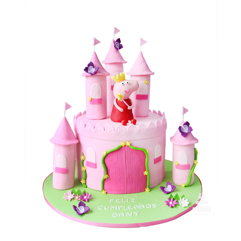 Peppa Pig Castle, pastel decorado