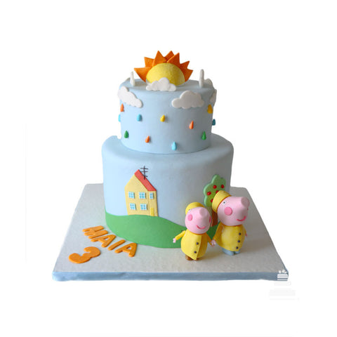 Pastel decorado de fondant Peppa Pig Sweet Home