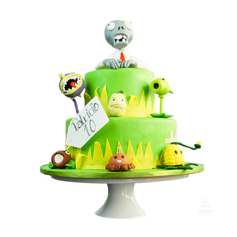 Plants vs Zombies Cake - Pastel Plantas Contra Zombies