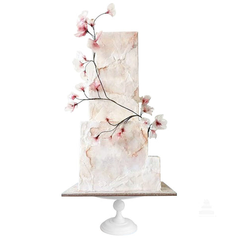 Sakura Wedding, pastel de boda con flores de cerezo