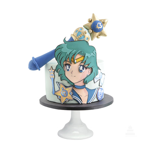 Ami Mizuno, Sailor Mercury, pastel decorado con personaje Sailor Moon