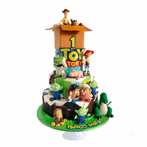 Toy Story Celebration, pastel decorado de fondant