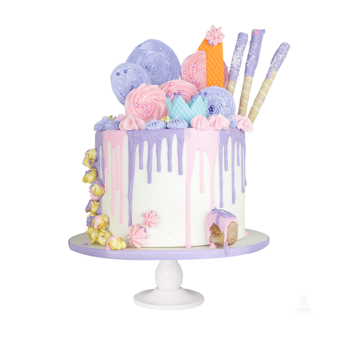 Sweet Drip Cake - Pastel con Drip de colores y macarrones -