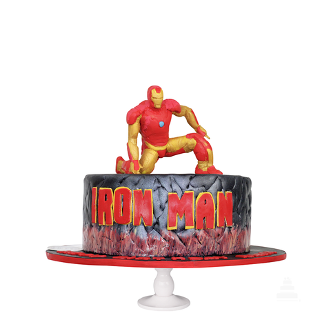 Ironman Cake, pastel decorado en fondant