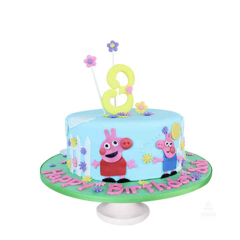 Pastel de Peppa pig y sus amigos