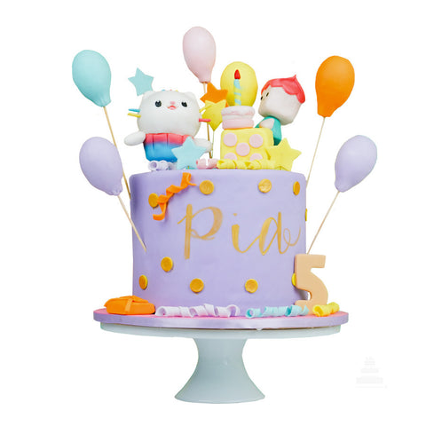 Cakey and Baby Box Cake, pastel con Cakey y Baby Box